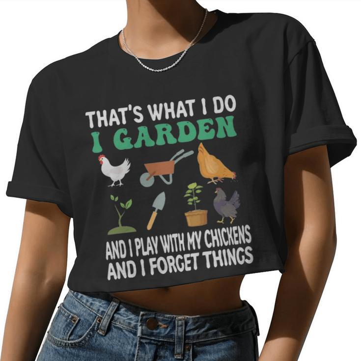 Chicken Farmer Gardening Women And Men Chicken Farmer Gardening Women And Men Women Cropped T-shirt