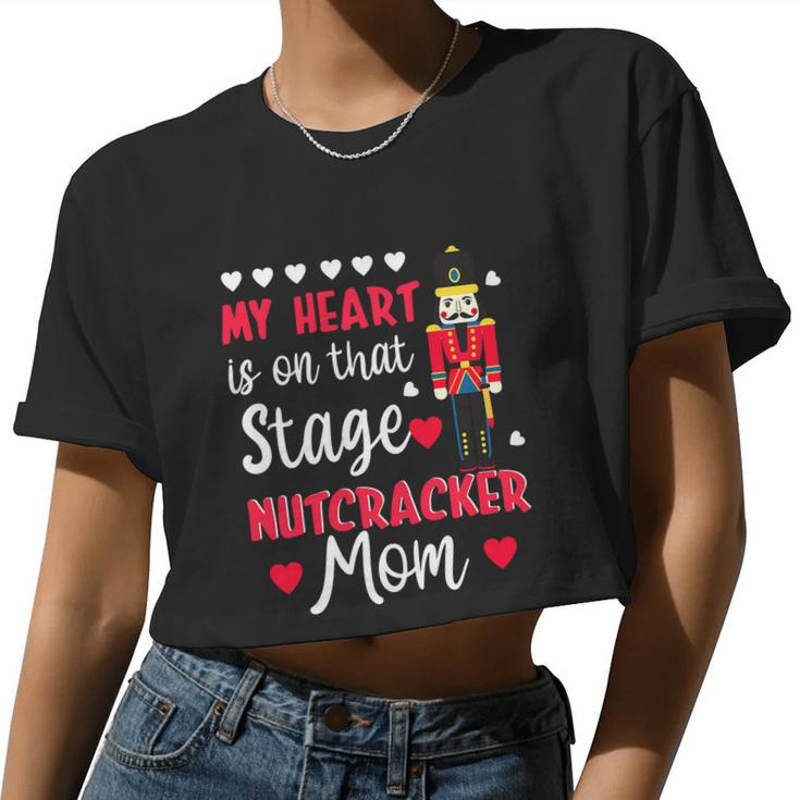 Christmas Nutcracker Mom Love Ballet Dance Mom Women Cropped T-shirt