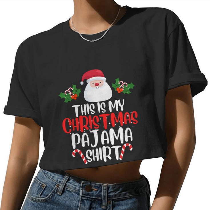 This Is My Christmas Pajama Shirt Women Cropped T-shirt