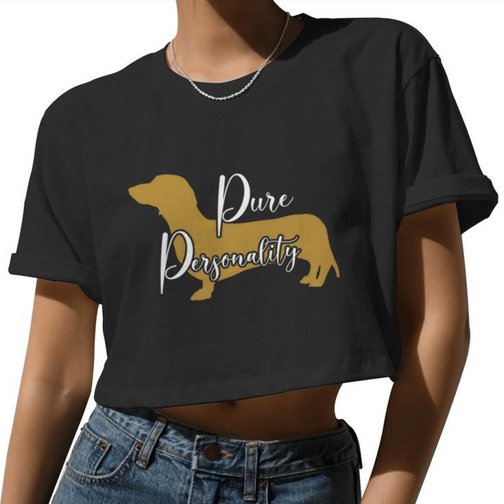 Dachshund Mom Wiener Doxie Mom Cute Doxie Graphic Dog Lover  Women Cropped T-shirt