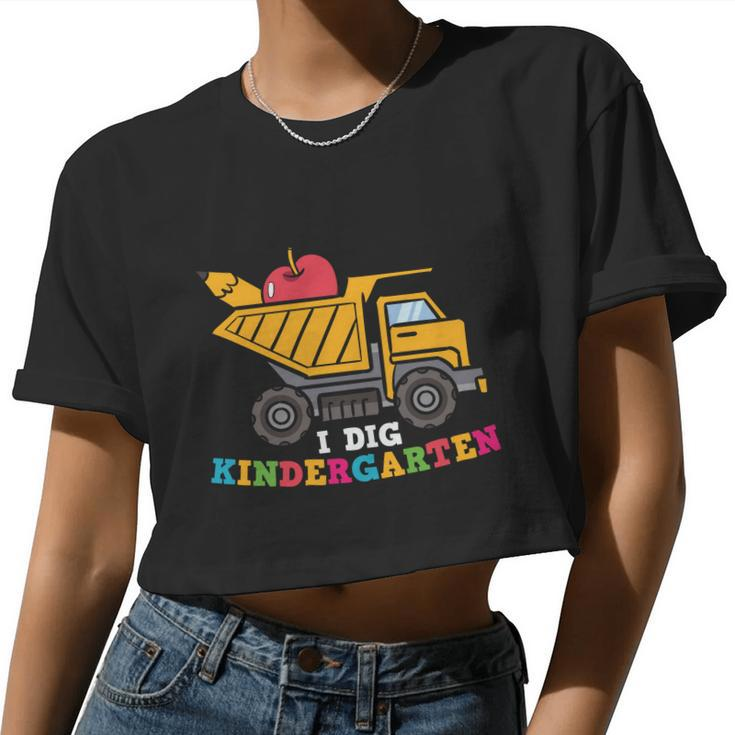 I Dig Pre Kindergarten Back To School Graphic Plus Size Shirt For Kids Teacher Women Cropped T-shirt