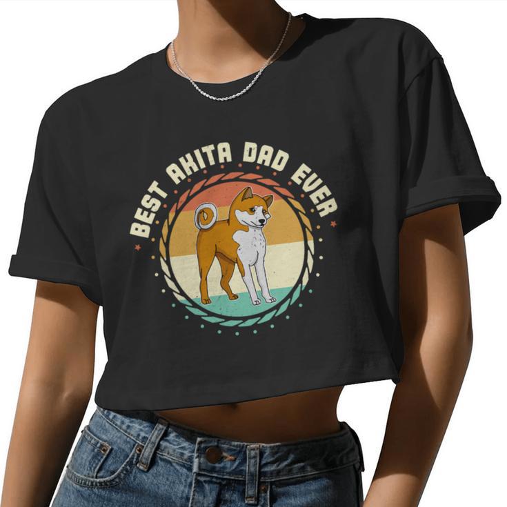 Dog Akita Mom Dog Sayings Breeder 637 Women Cropped T-shirt