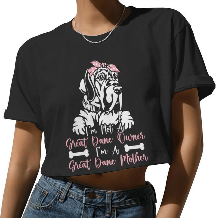 Dog Owner Dog Breed Mom Great Dane Mom Women Cropped T-shirt