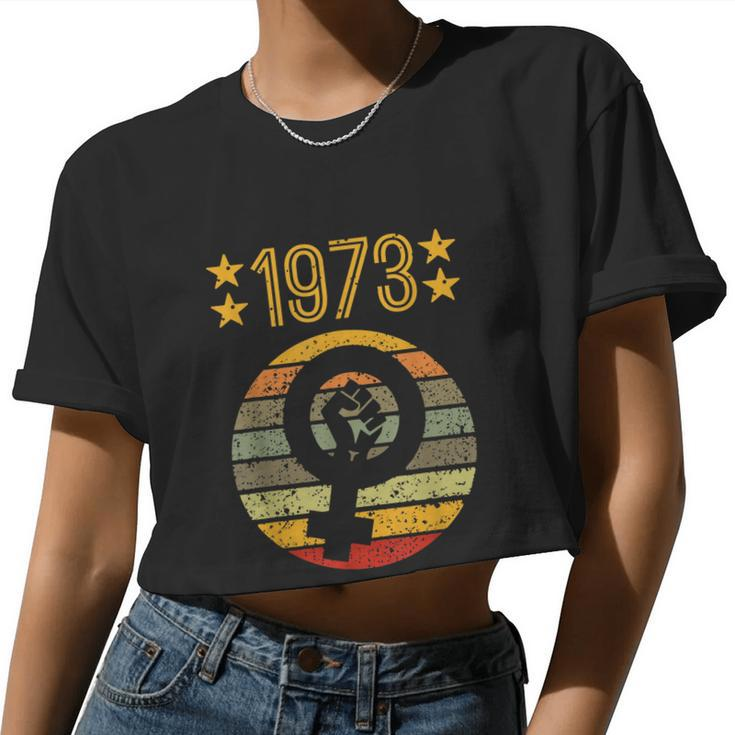 Feminist Vintage Pro Choice Roe V Wade Women Cropped T-shirt