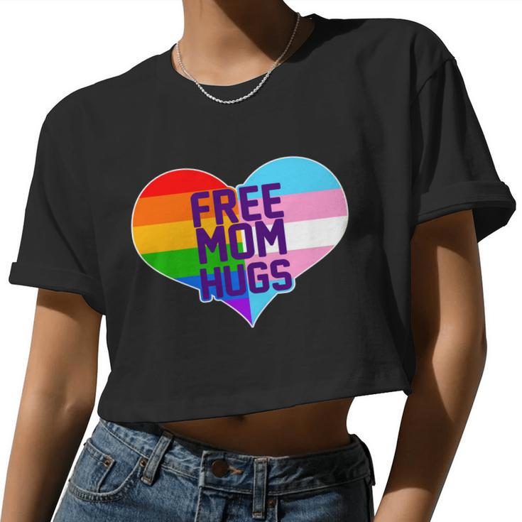 Free Mom Hugs Lgbt Support V2 Women Cropped T-shirt