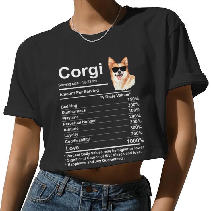 Corgi Facts Nutrition Cardigan Pembroke Corgi Mom Women Cropped T-shirt