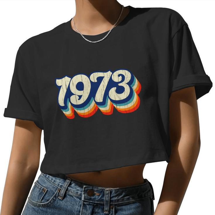 Women's Rights 1973 Pro Choice Retro 1 Women Cropped T-shirt
