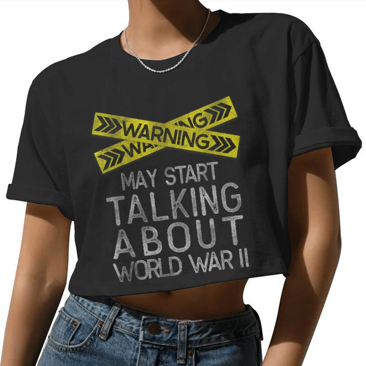 World War Two Ww2 History Teacher Historian History Women Cropped T-shirt