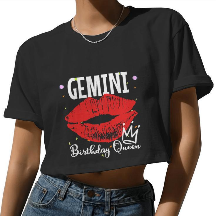Gemini Birthday Women Queen Women Cropped T-shirt