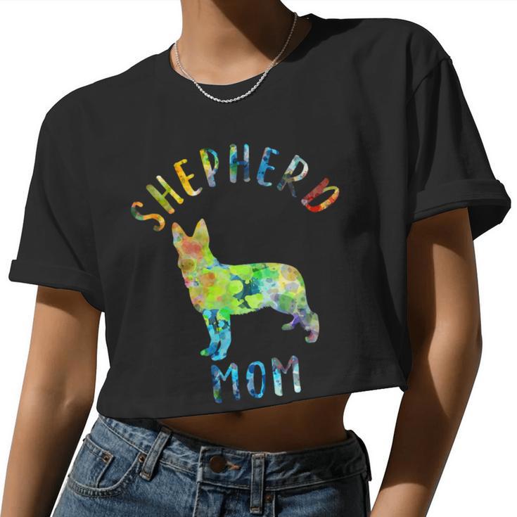 German Shepherd K9 Dog Mom Shepherd Mama German Shepherd Owner Gsd Lover Women Cropped T-shirt