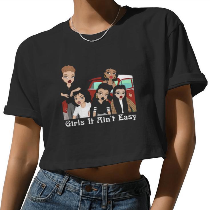 Girl It Aint Easy Women Cropped T-shirt