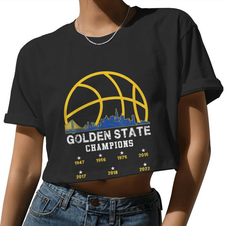 Golden 2022 Basketball For Men Women Warriors V2 Women Cropped T-shirt