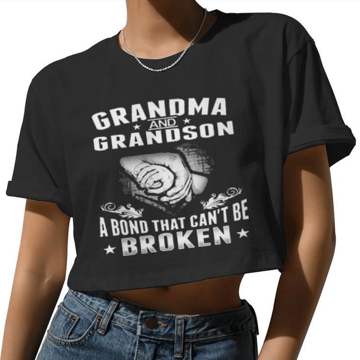 Grandma And Grandson A Bond That Cant Be Broken Women Cropped T-shirt