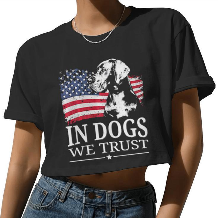 Great Dane Fun Dog For Women Men Women Cropped T-shirt