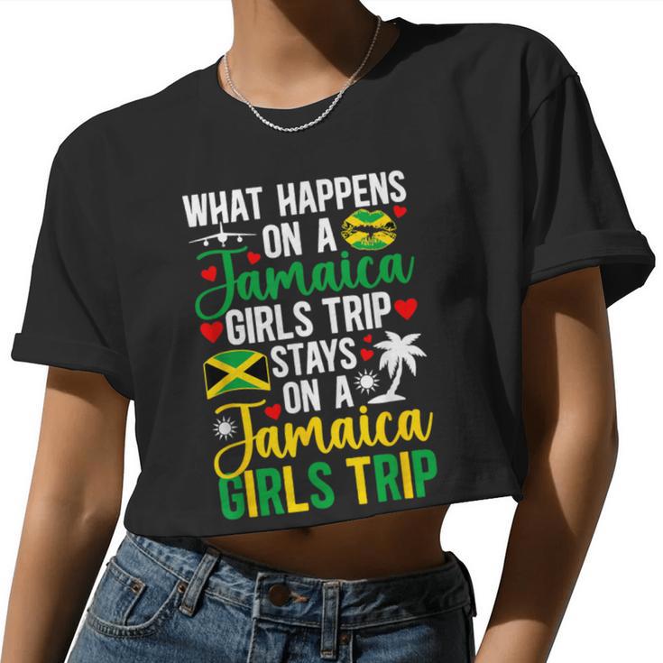 What Happens On Jamaica Girls Trip Stays On Jamaica Trip Women Cropped T-shirt