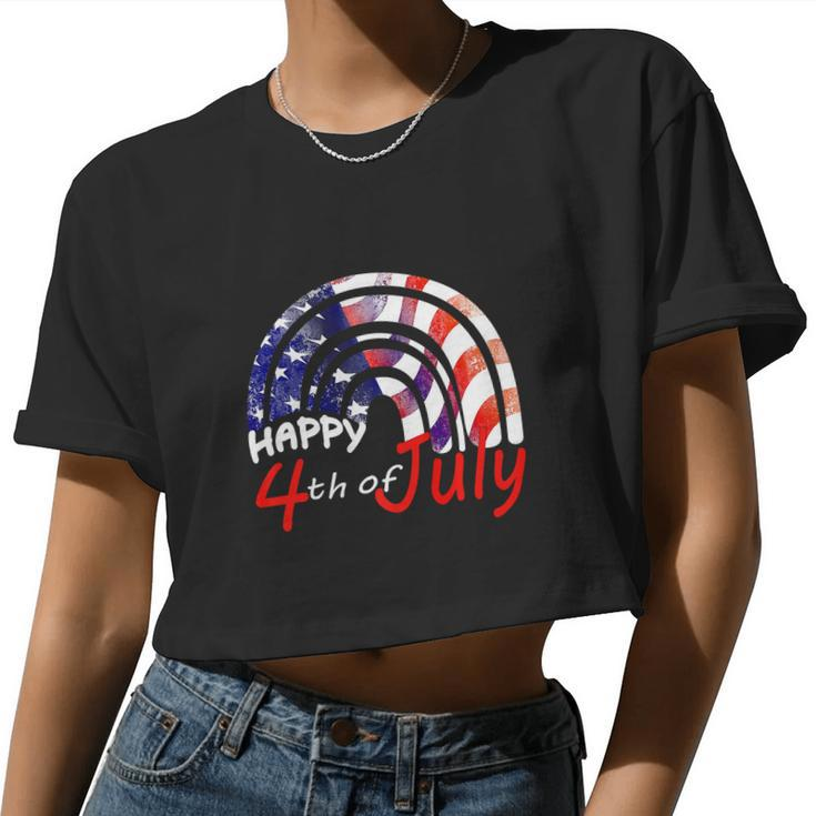 Happy 4Th Of July V2 Women Cropped T-shirt
