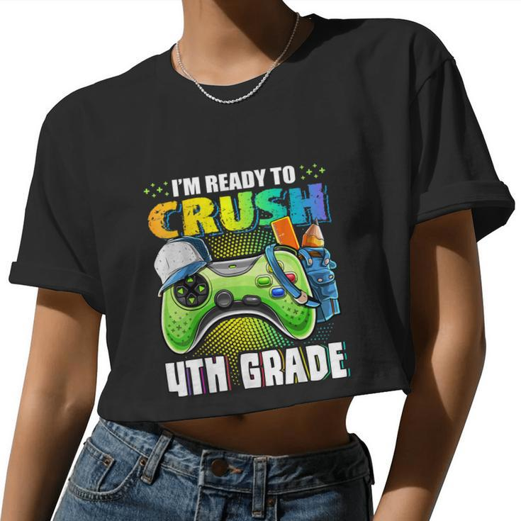 I'm Ready To Crush 4Th Grade Video Game Women Cropped T-shirt