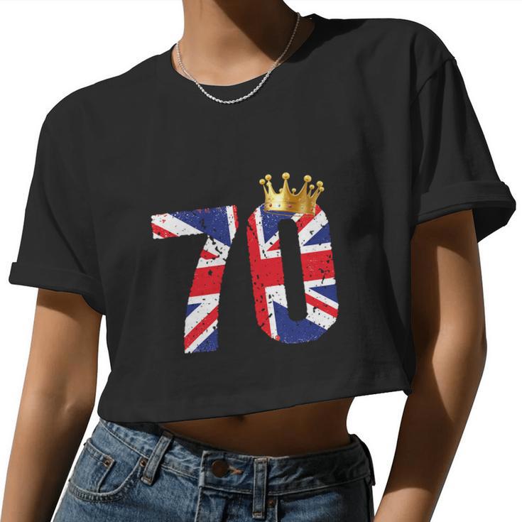 Jubilee Party Queens Platinum 1952 For 4Th Of July Women Cropped T-shirt