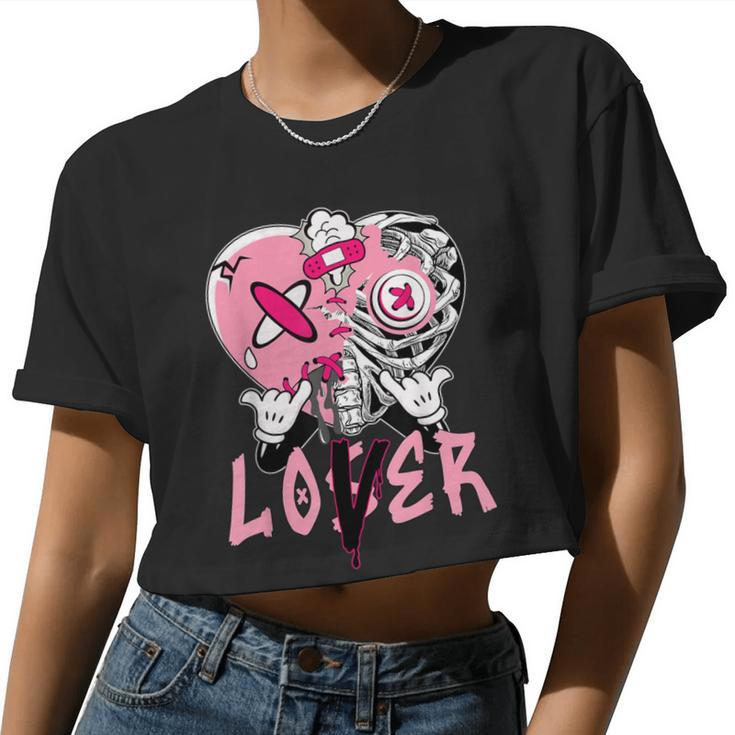 Loser Lover Dripping Heart Pink 5S For Women Women Cropped T-shirt
