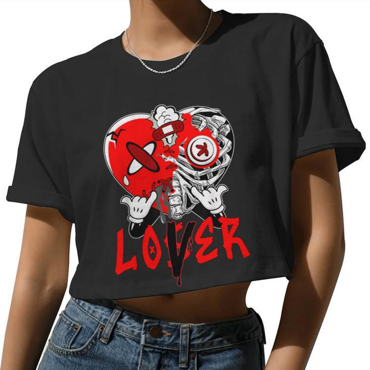 Loser Lover Dripping Heart Red 5S For Women Women Cropped T-shirt