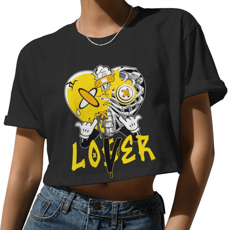 Loser Lover Dripping Heart Yellow 5S For Women Women Cropped T-shirt