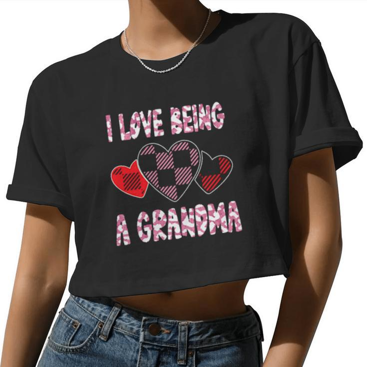 I Love Being A Grandma Women Cropped T-shirt