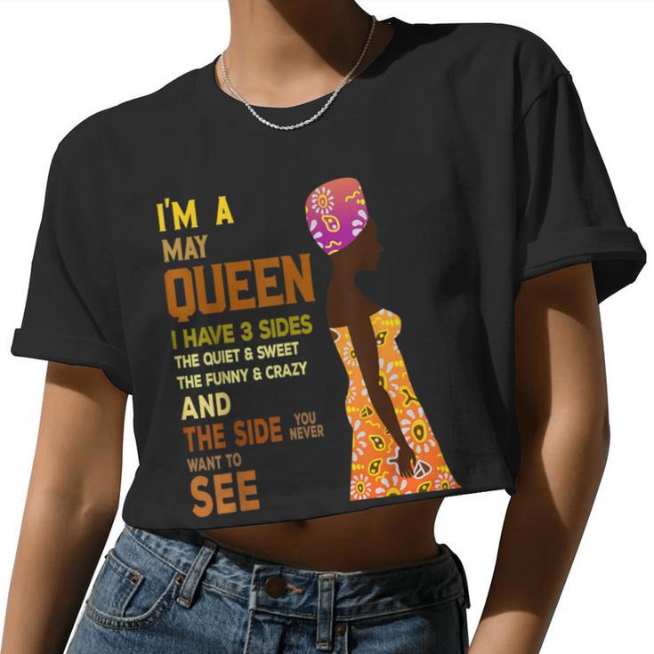 May African Queen Birthday T Women Cropped T-shirt