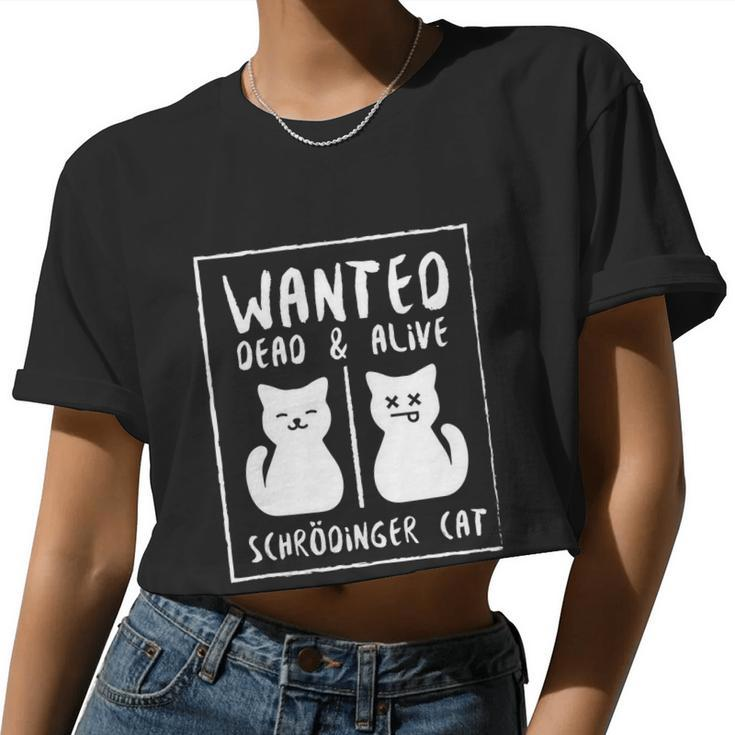 Physicists Scientists Schrödingers Katze V5 Women Cropped T-shirt