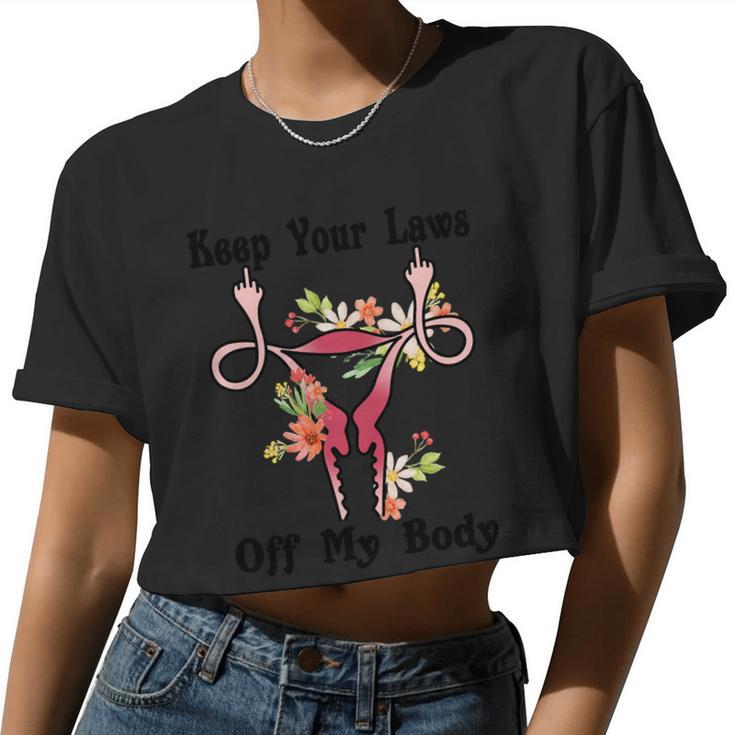 Pro Roe 1973 Uterus Women's Rights Pro Choice Women Cropped T-shirt