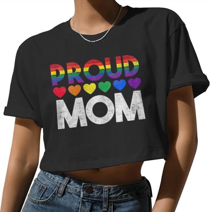 Proud Mom Lgbt Women Cropped T-shirt