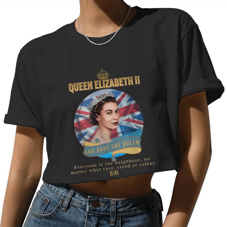 Queens Platinum Jubilee Celebration Women Cropped T-shirt