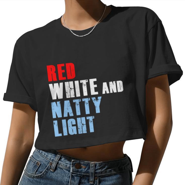 Red White Natty Light For Mens Womens 4Th Of July Women Cropped T-shirt