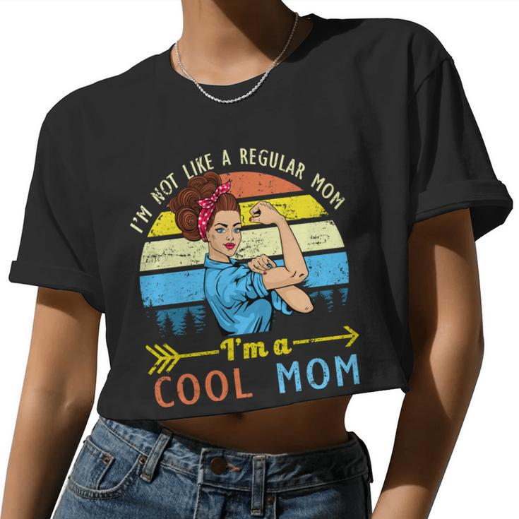 Retro Cool Mom Tshirt Women Cropped T-shirt