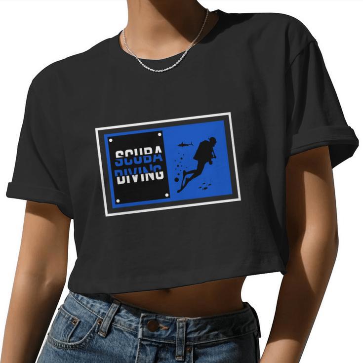 Scuba Diver V2 Women Cropped T-shirt