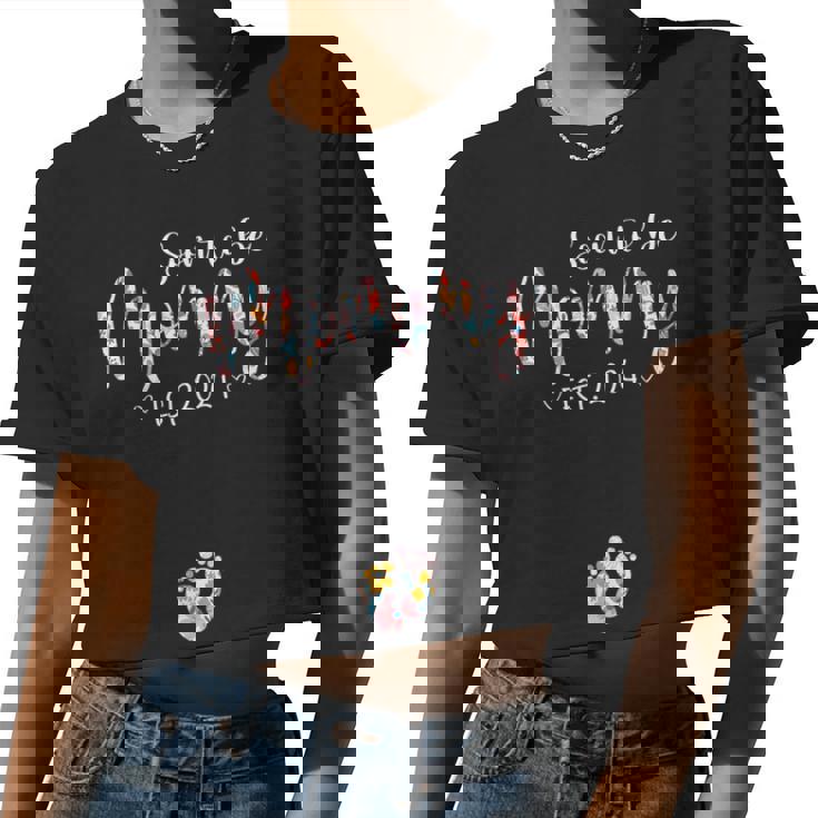 Soon To Be Mommy 2024 First Time Mom Pregnancy Women Cropped T-shirt