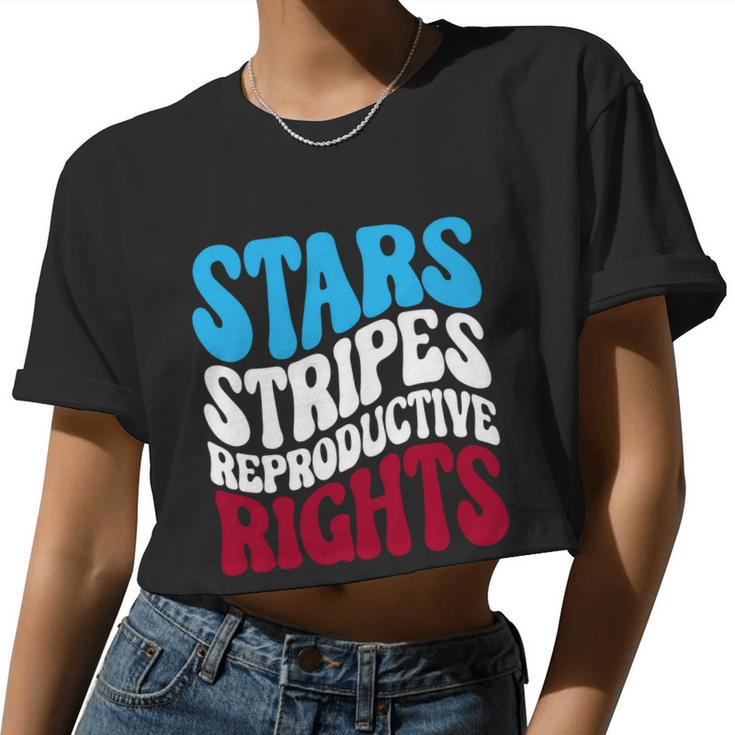 Stars Stripes Reproductive Rights Feminist Usa Pro Choice Women Cropped T-shirt
