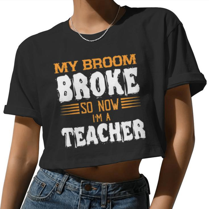I Am A Teacher Women Cropped T-shirt