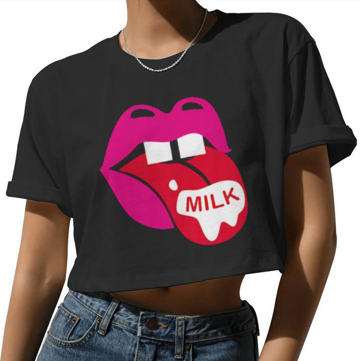 Team Milk Udderly Fabulous Gay Drag Queen Women Cropped T-shirt