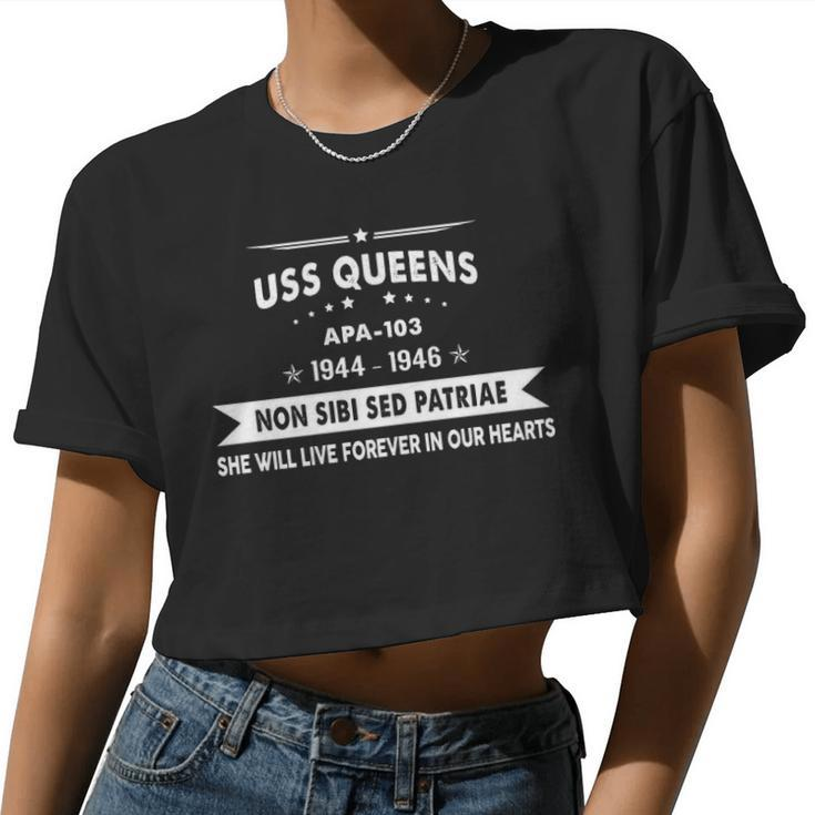 Uss Queens Apa Women Cropped T-shirt