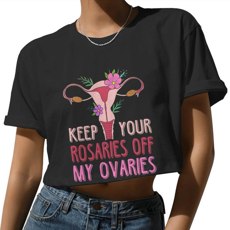 Uterus 1973 Pro Roe Women's Rights Pro Choice Women Cropped T-shirt