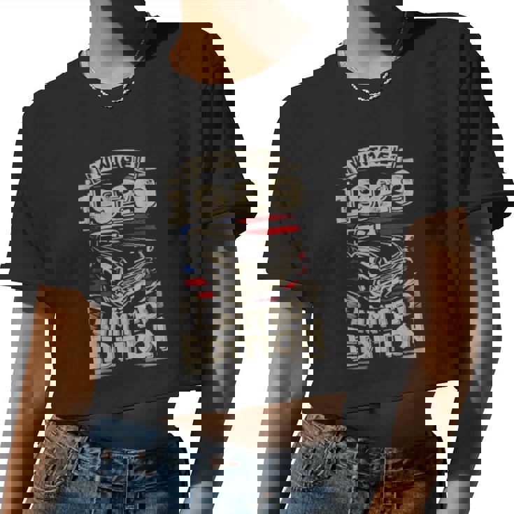 Vintage 1929 92Nd 92 Years Old Birthday For Mom Dad Women Cropped T-shirt