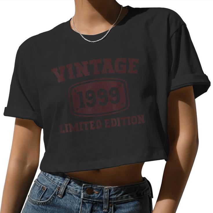 Vintage 1999 25 Year Old 25Th Birthday For Women Women Cropped T-shirt