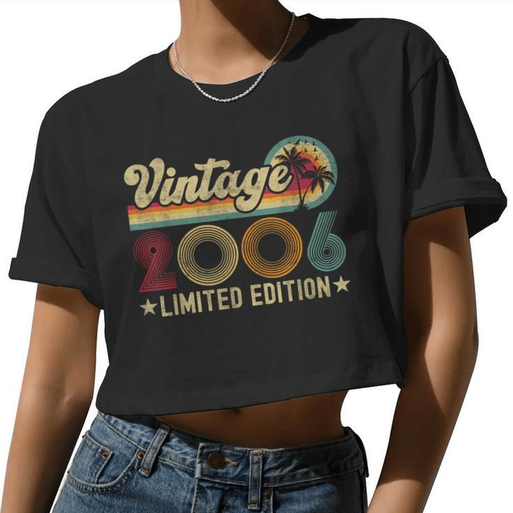 Vintage 2006 18 Year Old 18Th Birthday For Girls Boys Women Cropped T-shirt