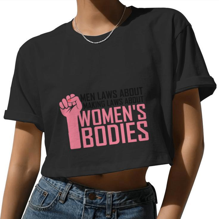 Women's Rights Uterus Body Choice 1973 Pro Roe Women Cropped T-shirt