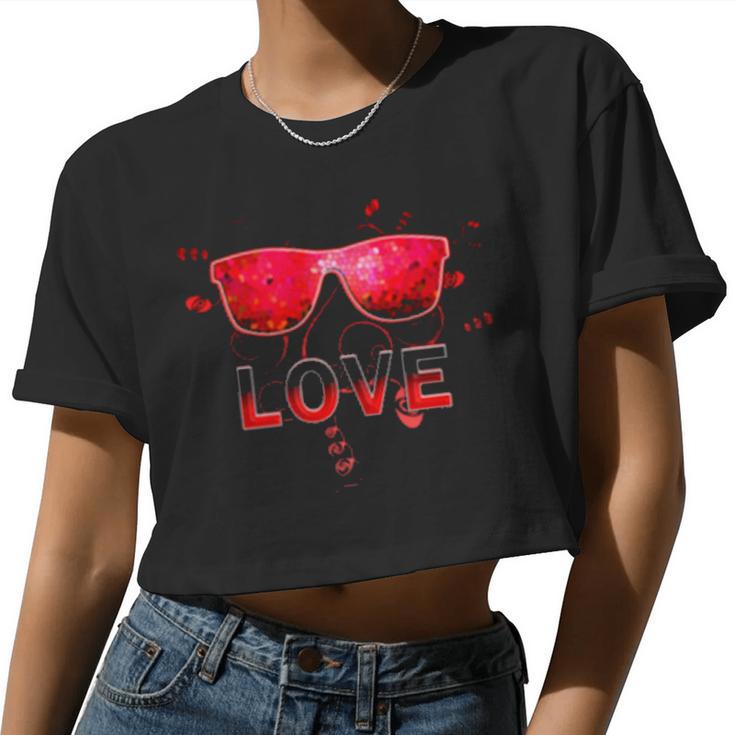 Womens Valentines Day Women Cropped T-shirt