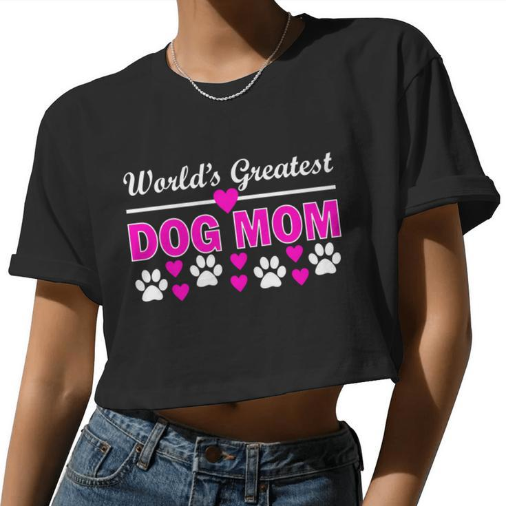 World's Greatest Dog Mom Women Cropped T-shirt
