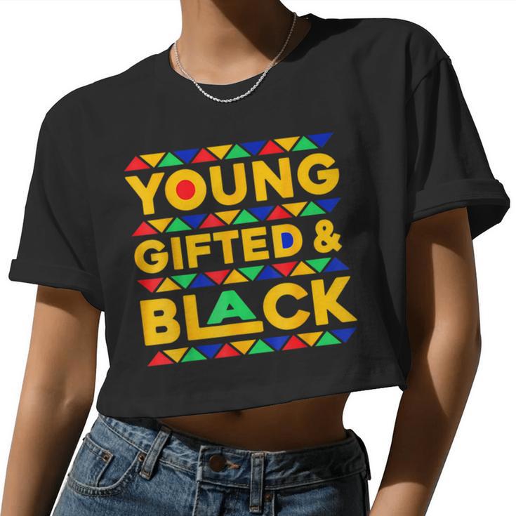 Younged And Black History For Black Boys Girls African Women Cropped T-shirt