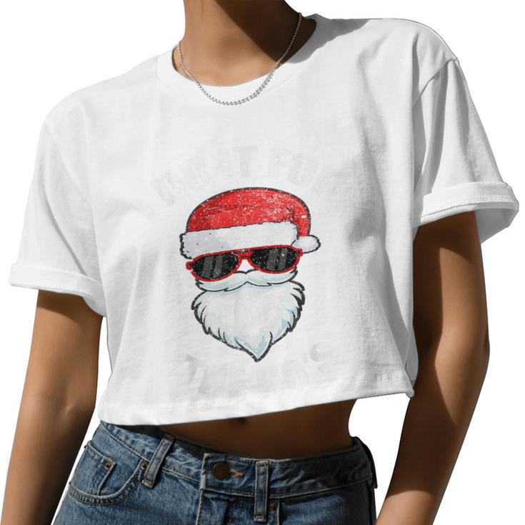 Adult Naughty Christmas Dirty Pajama Ho Pj & Women Women Cropped T-shirt