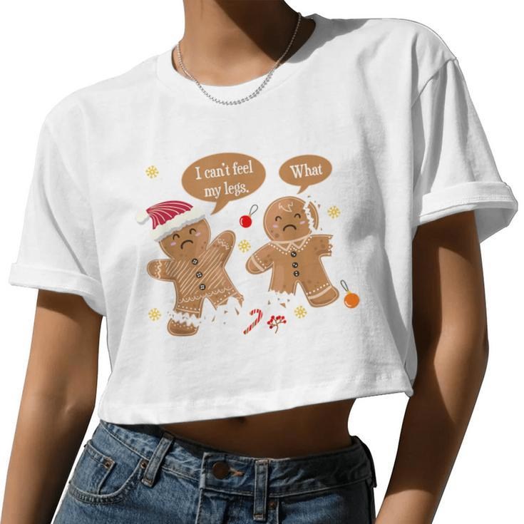 Christmas Cookie Gingerbread Oh Snap Baking Team Baker Women Cropped T-shirt