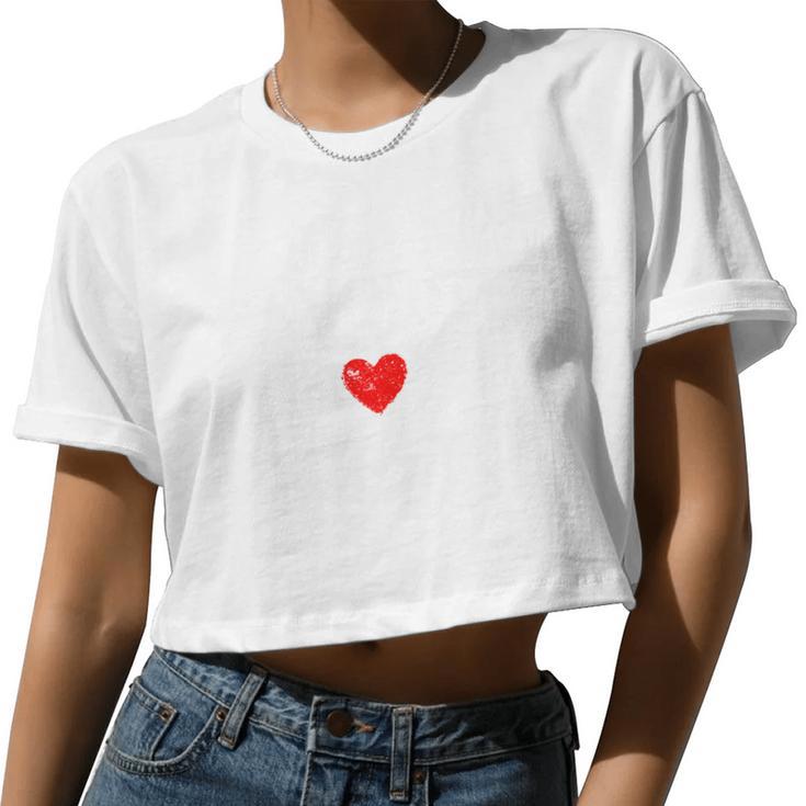 Favorite Daughter Heart Love Dad Mom Women Cropped T-shirt